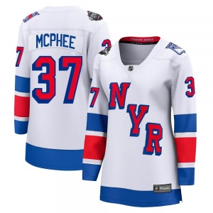Women's George Mcphee New York Rangers Fanatics Branded Breakaway White 2024 Stadium Series Jersey