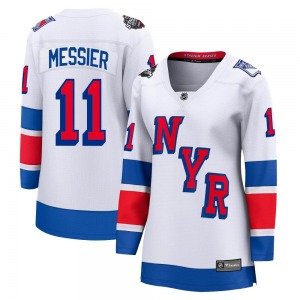 Women's Mark Messier New York Rangers Fanatics Branded Breakaway White 2024 Stadium Series Jersey