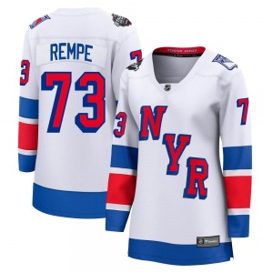 Women's Matt Rempe New York Rangers Fanatics Branded Breakaway White 2024 Stadium Series Jersey