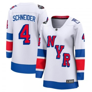 Women's Braden Schneider New York Rangers Fanatics Branded Breakaway White 2024 Stadium Series Jersey