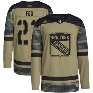 Adam Fox New York Rangers Adidas Authentic Camo Military Appreciation Practice Jersey