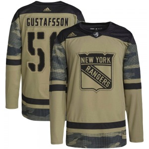 Erik Gustafsson New York Rangers Adidas Authentic Camo Military Appreciation Practice Jersey