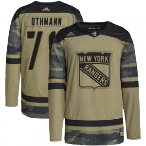 Brennan Othmann New York Rangers Adidas Authentic Camo Military Appreciation Practice Jersey