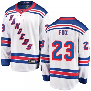 Youth Adam Fox New York Rangers Fanatics Branded Breakaway White Away Jersey