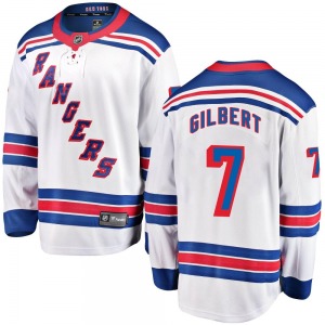 Youth Rod Gilbert New York Rangers Fanatics Branded Breakaway White Away Jersey