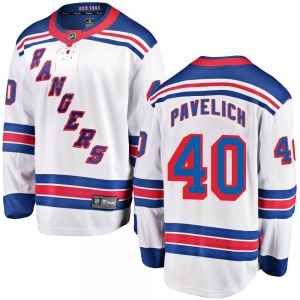 Youth Mark Pavelich New York Rangers Fanatics Branded Breakaway White Away Jersey