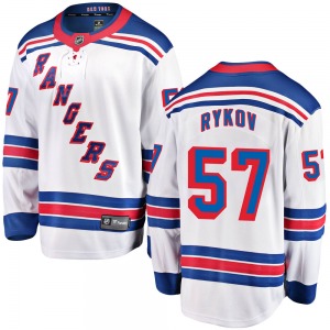 Youth Yegor Rykov New York Rangers Fanatics Branded Breakaway White Away Jersey