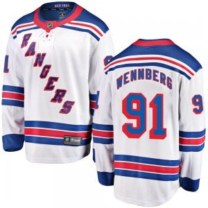 Youth Alex Wennberg New York Rangers Fanatics Branded Breakaway White Away Jersey