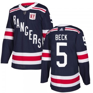 Youth Barry Beck New York Rangers Adidas Authentic Navy Blue 2018 Winter Classic Home Jersey