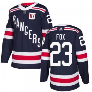 Youth Adam Fox New York Rangers Adidas Authentic Navy Blue 2018 Winter Classic Home Jersey