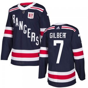 Youth Rod Gilbert New York Rangers Adidas Authentic Navy Blue 2018 Winter Classic Home Jersey