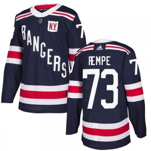 Youth Matt Rempe New York Rangers Adidas Authentic Navy Blue 2018 Winter Classic Home Jersey