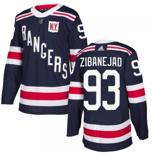 Youth Mika Zibanejad New York Rangers Adidas Authentic Navy Blue 2018 Winter Classic Home Jersey