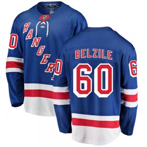 Youth Alex Belzile New York Rangers Fanatics Branded Breakaway Blue Home Jersey