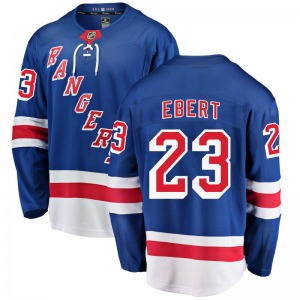 Youth Nick Ebert New York Rangers Fanatics Branded Breakaway Blue Home Jersey