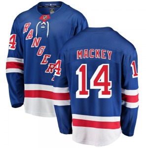 Youth Connor Mackey New York Rangers Fanatics Branded Breakaway Blue Home Jersey