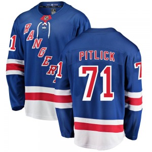 Youth Tyler Pitlick New York Rangers Fanatics Branded Breakaway Blue Home Jersey