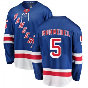 Youth Chad Ruhwedel New York Rangers Fanatics Branded Breakaway Blue Home Jersey