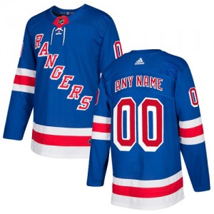 Youth Custom New York Rangers Adidas Authentic Royal Blue Home Jersey