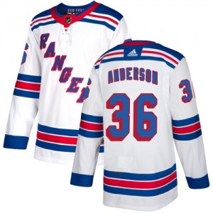 Women's Glenn Anderson New York Rangers Adidas Authentic White Away Jersey