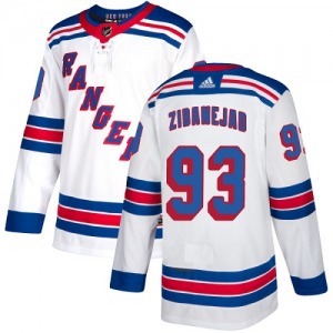 Women's Mika Zibanejad New York Rangers Adidas Authentic White Away Jersey