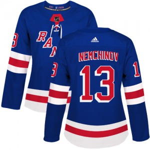 Women's Sergei Nemchinov New York Rangers Adidas Authentic Royal Blue Home Jersey