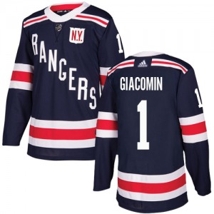 Eddie Giacomin New York Rangers Adidas Authentic Navy Blue 2018 Winter Classic Jersey