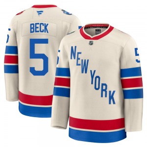 Youth Barry Beck New York Rangers Fanatics Premium Beige 2026 Winter Classic Jersey