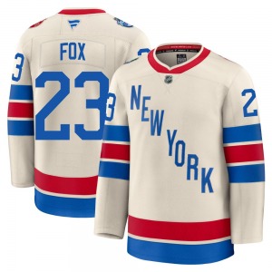Youth Adam Fox New York Rangers Fanatics Premium Beige 2026 Winter Classic Jersey