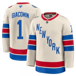 Youth Eddie Giacomin New York Rangers Fanatics Premium Beige 2026 Winter Classic Jersey
