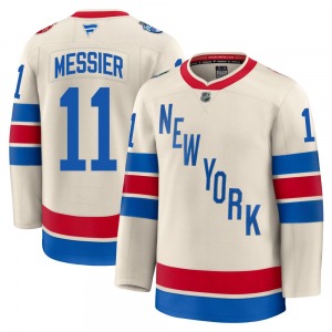 Youth Mark Messier New York Rangers Fanatics Premium Beige 2026 Winter Classic Jersey