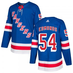 Lucas Edmonds New York Rangers Adidas Authentic Royal Blue Home Jersey