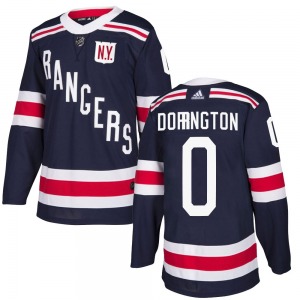 Jackson Dorrington New York Rangers Adidas Authentic Navy Blue 2018 Winter Classic Home Jersey
