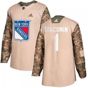 Eddie Giacomin New York Rangers Adidas Authentic Camo Veterans Day Practice Jersey