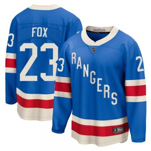 Adam Fox New York Rangers Fanatics Breakaway Blue Centennial Jersey