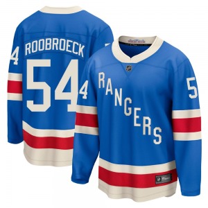 Dylan Roobroeck New York Rangers Fanatics Breakaway Blue Centennial Jersey