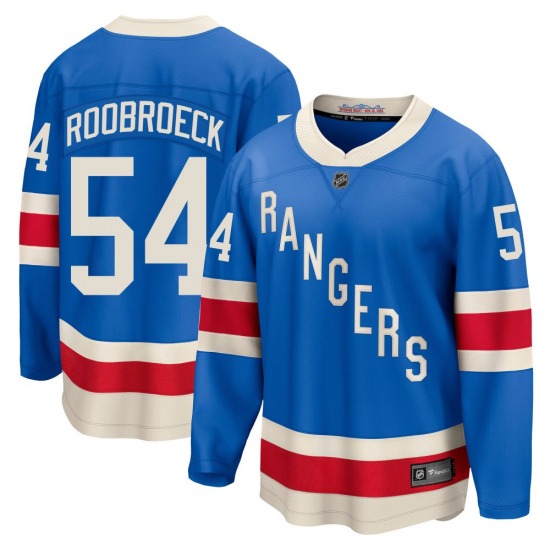Dylan Roobroeck New York Rangers Fanatics Breakaway Blue Centennial Jersey