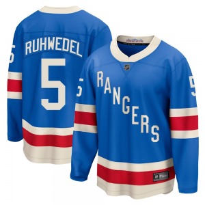 Chad Ruhwedel New York Rangers Fanatics Breakaway Blue Centennial Jersey