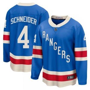 Braden Schneider New York Rangers Fanatics Breakaway Blue Centennial Jersey