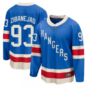 Mika Zibanejad New York Rangers Fanatics Breakaway Blue Centennial Jersey
