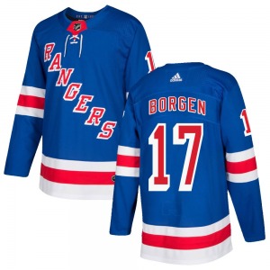 Youth Will Borgen New York Rangers Adidas Authentic Royal Blue Home Jersey
