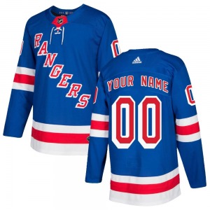 Youth Custom New York Rangers Adidas Authentic Royal Blue Custom Home Jersey