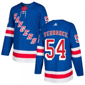 Youth Carey Terrance New York Rangers Adidas Authentic Royal Blue Home Jersey