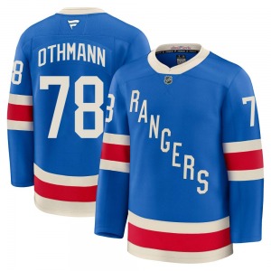 Youth Brennan Othmann New York Rangers Fanatics Premium Blue Centennial Jersey