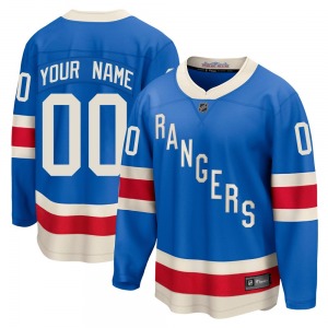 Youth Custom New York Rangers Fanatics Breakaway Blue Custom Centennial Jersey