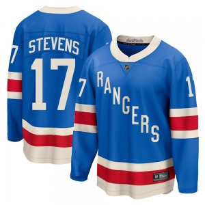 Youth Kevin Stevens New York Rangers Fanatics Breakaway Blue Centennial Jersey
