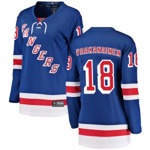 Women's Urho Vaakanainen New York Rangers Fanatics Branded Breakaway Blue Home Jersey