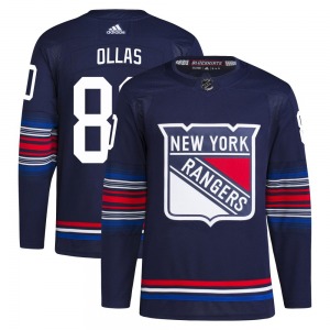 Hugo Ollas New York Rangers Adidas Authentic Navy Alternate Primegreen Jersey