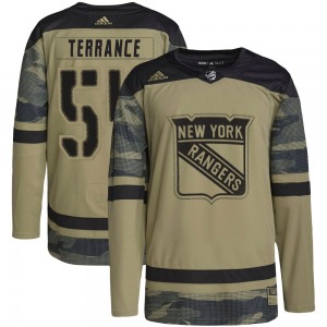 Youth Carey Terrance New York Rangers Adidas Authentic Camo Military Appreciation Practice Jersey