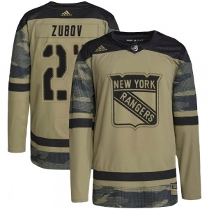 Youth Sergei Zubov New York Rangers Adidas Authentic Camo Military Appreciation Practice Jersey